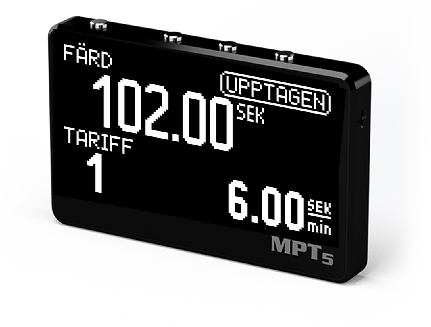 Taxameter MPT5, med ekonomi för friåkare och taxibolag